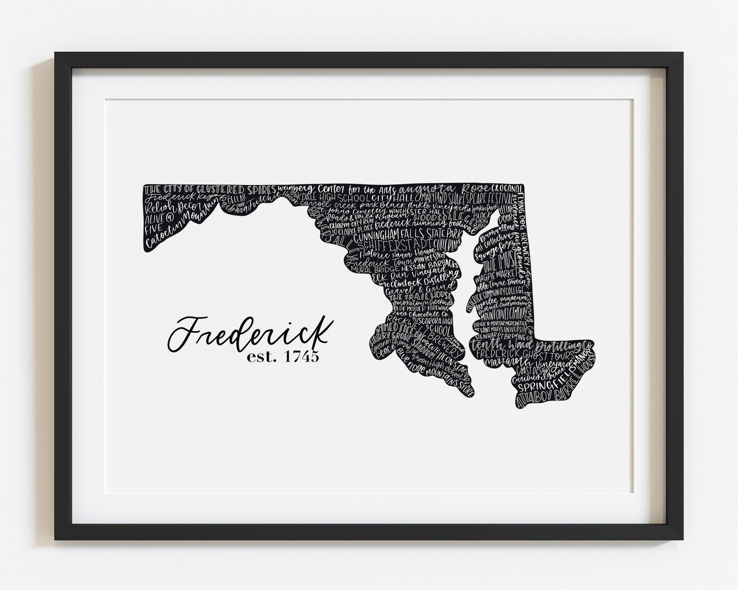 Maryland Towns Art Print