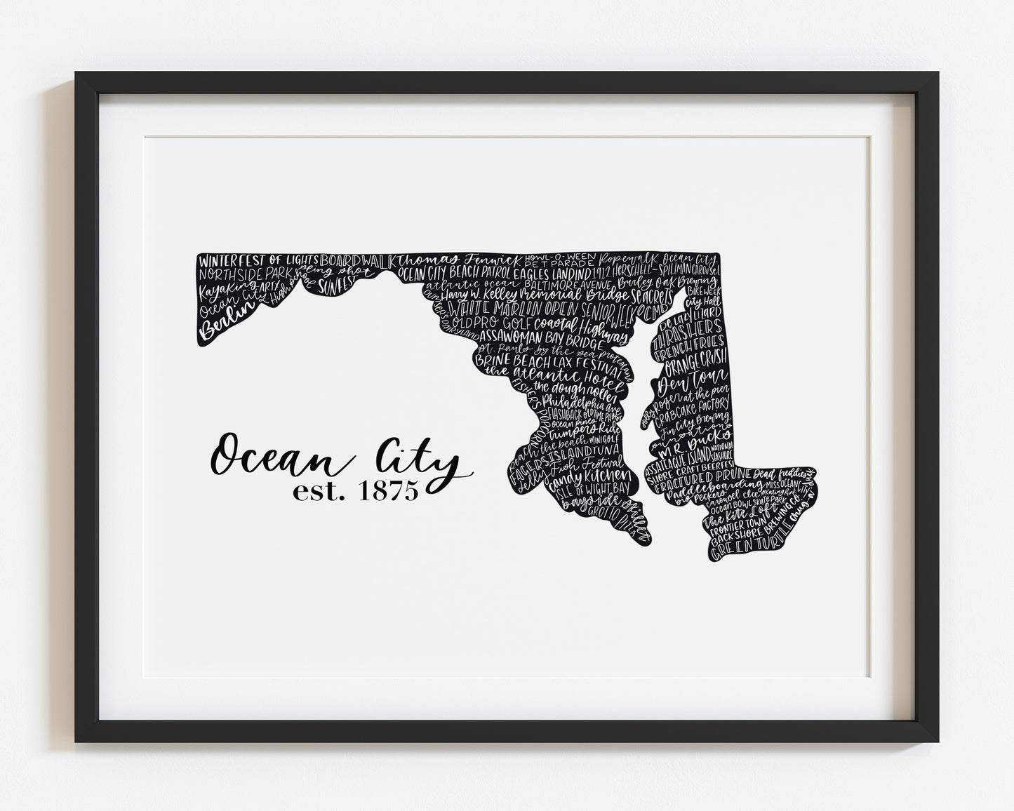 Maryland Towns Art Print