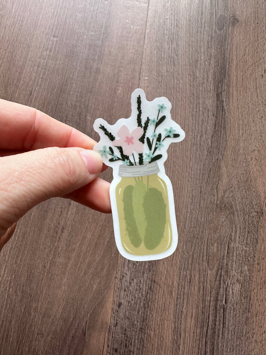 Pickle Jar Bouquet Sticker