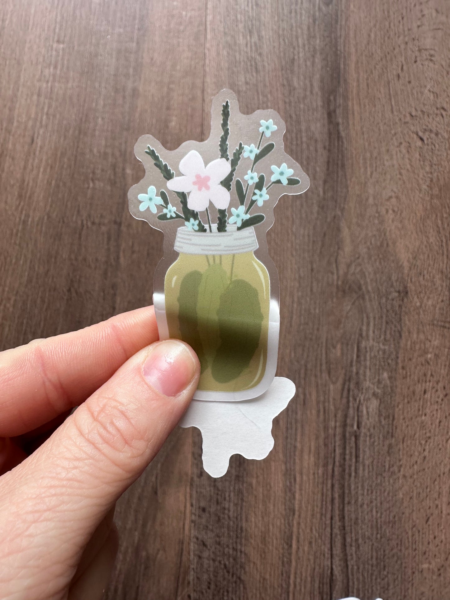 Pickle Jar Bouquet Sticker