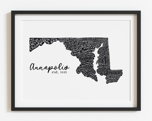 Maryland Towns Art Print