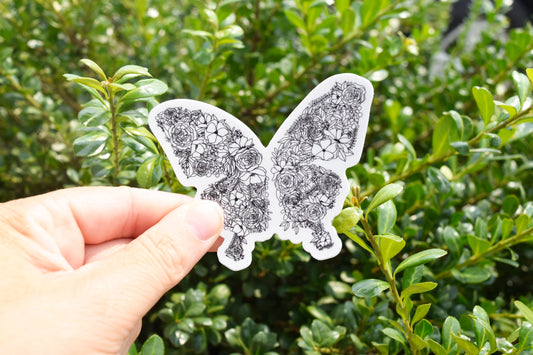 Floral Butterfly Sticker