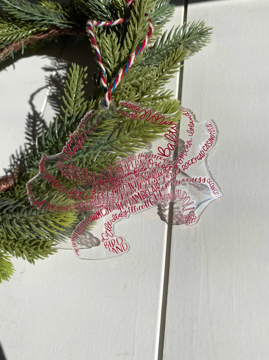 Hand Lettered Maryland Crab Ornament