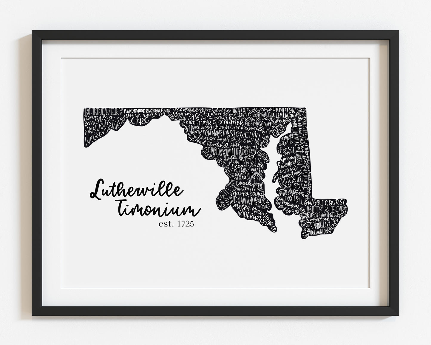 Maryland Towns Art Print