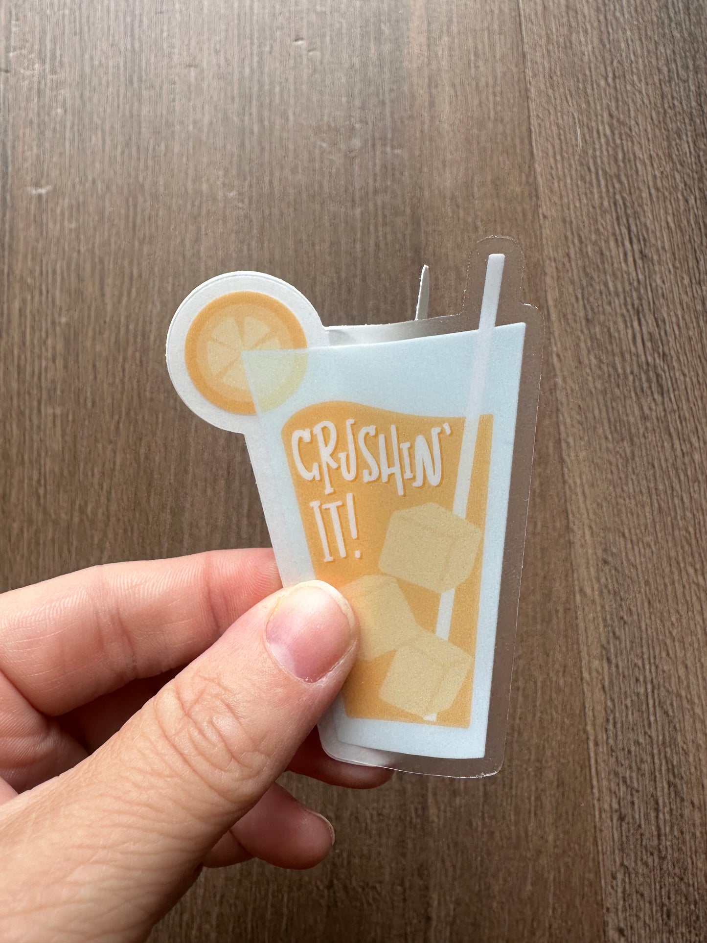 Crushed It Transparent Vinyl Sticker